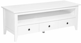 Τραπέζι Tv Berwyn 130, Άσπρο, 137x50x50cm, 39 kg | Epipla1.gr