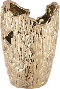 Βάζο Κωνικό 'Crepa' Κεραμικό Χρυσό 18.5x13cm