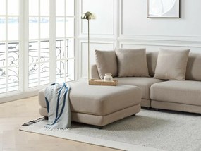 Σκαμπό σαλονιού Berwyn 1745, Beige, 102x43cm, Πόδια: Πλαστική ύλη,Ευκάλυπτος