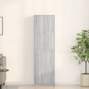 vidaXL Ντουλάπα  Γκρι Σονόμα 55x25x189 εκ. από Μοριοσανίδα