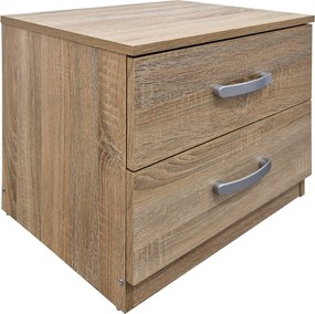 Σετ Κρεβατοκάμαρας Athos Sonoma με Κρεβάτι 160x200εκ Σετ 3τεμ