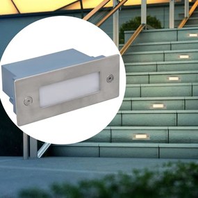 vidaXL Φωτιστικά Σκάλας Χωνευτά 6 Τεμ. 44 x 111 x 56 χιλ.