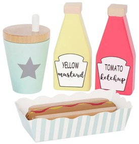 ΠΑΚΕΤΟ ΜΕ ΞΥΛΙΝΑ ΥΛΙΚΑ ΓΙΑ ΓΕΥΜΑ HOT DOG JABADABADO JB-W7145