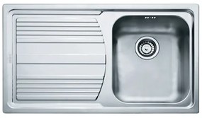 Franke Logica LLX 611 Λείος Ανοξείδωτος Νεροχύτης Inox Ποδιά αριστερά 45cm