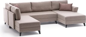 Corner Sofa-Bed Eris - Cream Cream