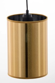 Κρεμαστό Φωτιστικό Cortina Φ18cm Μαύρο με Χρυσό