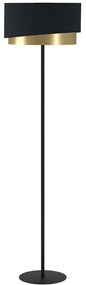 Φωτιστικό Δαπέδου Manderline 39927 Φ45x165cm 1xE27 40W Black-Brass Eglo Ατσάλι,Ύφασμα