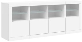 vidaXL Μπουφές με Φώτα LED Λευκός 163 x 37 x 67 εκ.