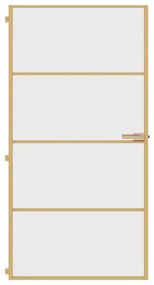 vidaXL Εσωτερική Πόρτα Χρυσή 102,5x201,5 εκ. Ψημένο Γυαλί &amp; Αλουμίνιο