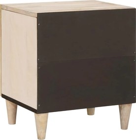 vidaXL Κομοδίνο Λευκό 80 x 50 x 40 cm Επεξεργασμένο Ξύλο
