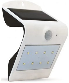 Ηλιακό Φωτιστικό LED 1.5W με Αισθητήρα Solar Wall Light 4000K+4000K White+Black Body 8276 VTAC-8276-Μαύρο-Λευκό 8276