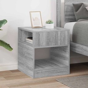 vidaXL End Table Γκρίζο Σονομα 40,5 x 40 x 45 εκ Επεξεργασμένο ξύλο