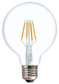 Λαμπτήρας LED G80 Bulb pakoworld 4W E27 3000K 200-220V clear - 342-000069
