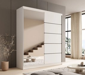 Ντουλάπα Shelvia 180 συρόμενη -Leuko