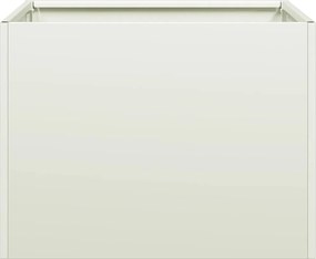 vidaXL Ζαρντινιέρα Λευκή 40x40x30 εκ. από Χάλυβα