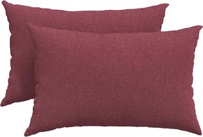 vidaXL Μαξιλάρι Καναπέ 2 pcs Κόκκινο 60 x 40 cm ύφασμα