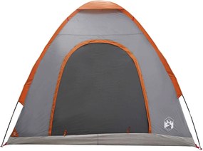 vidaXL Σκηνή Camping 2 ατόμων Γκρι και Πορτοκαλί