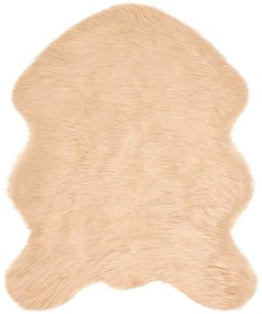 vidaXL Ψεύτικο Δέρμα Προβάτου Χαλί Tafalla Μπεζ 50 x 80 cm Πολυεστέρας