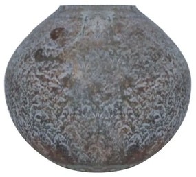 Βάζο Γυάλινο Shandar 020631 D18xH17cm Grey-Gold Glass