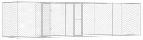 vidaXL Κλουβί σκύλου Ασημί 600 x 200 x 200 εκ. Επικαλυμμένος Χάλυβας