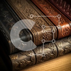 Intra Συλλεκτικό Ξύλινο Παζλ Plywood  4mm - Περίπλοκα δερματόδετα βιβλία Σε Ξύλινο Κουτί - Διαστάσεις: 10x10 cm – 25 κομμάτια
