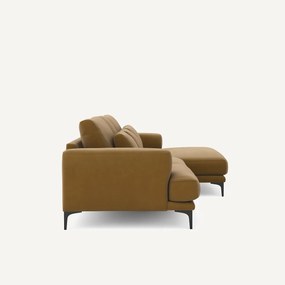 Γωνιακός καναπές XL δεξιός από λινό βελούδο, MARSILE