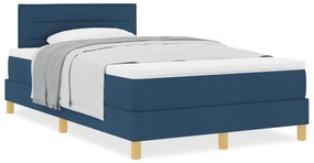 vidaXL Κρεβάτι με Στρώμα Μπλε 120x200 εκ. Ύφασμα