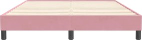 vidaXL Box Spring Κρεβάτι χωρίς στρώμα Ροζ 140x210 cm Βελούδινο