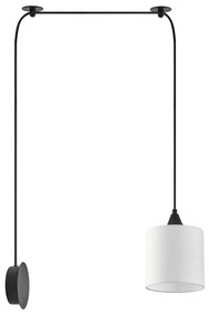 Φωτιστικό Οροφής SE21-BL-B10-BL1W-SH1 ADEPT PENDANT White Fabric Wall Lamp + - Μέταλλο - 77-9007