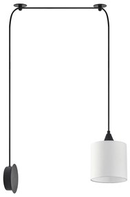 Φωτιστικό Οροφής SE21-BL-B10-BL1W-SH1 ADEPT PENDANT White Fabric Wall Lamp + - 51W - 100W - 77-9007