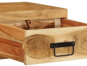 Επίτοιχο ντουλάπι τηλεόρασης 80x30x19 cm Μασίφ ξύλο ακακίας - Καφέ