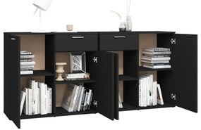 vidaXL Μπουφές Μαύρος 160 x 36 x 75 εκ. Επεξ. Ξύλο