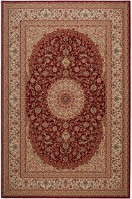 Χαλί Lovewool 71771 51066 Beige-Bordo Βιοκαρπέτ 160X230cm