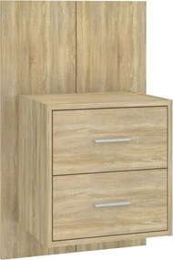 vidaXL Κομοδίνα Επιτοίχια 2 τεμ. Sonoma Δρυς