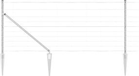 vidaXL Στύλος Περιφράξεων Γαλβανισμένο 25 x 1 m Ατσάλι