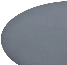 Τραπέζι Xuson pakoworld mdf σε ανθρακί απόχρωση με πόδι μαύρο μέταλλο Φ120x75εκ