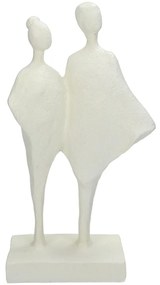 Διακοσμητικό ArteLibre Ζευγάρι Λευκό Polyresin 17.2x8.7x30.7cm-05153395