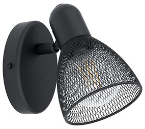 Φωτιστικό Τοίχου - Απλίκα Spot Carovigno 98621 Black Eglo Metal