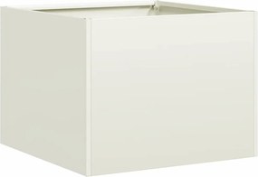 vidaXL Ζαρντινιέρα Λευκή 40x40x30 εκ. από Χάλυβα