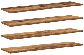 vidaXL Δίσκος Βιβλιοθήκης 4 pcs Καφέ 100 x 40 x 1.5 εκ. Μοριοσανίδα