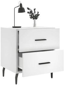 vidaXL Κομοδίνο Λευκό 40 x 35 x 47,5 εκ. από Επεξεργασμένο Ξύλο
