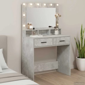 vidaXL Τραπέζι περιποίησης Σκυρόδεμα Γκρι 79 x 41 x 135 εκ.