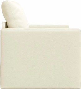 vidaXL Κρεβάτι καναπές 60cm Κρεμ Δερματίνη