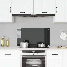 vidaXL Πλάτη Κουζίνας Μαύρη 90 x 50 εκ. από Ψημένο Γυαλί