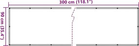 vidaXL Περίφραξη Μπαλκονιού Προστατευτική Ανθρακί 300x90 εκ. από PVC