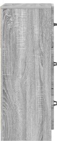 vidaXL Ντουλάπι με Συρτάρια Γκρι Sonoma 33 x 34,5 x 87 εκ.