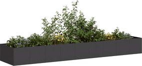 vidaXL Ζαρντινιέρα Μαύρη 360x80x40 εκ. από Χάλυβα