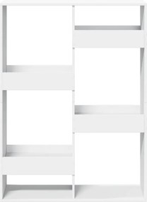 vidaXL Βιβλιοθήκη/Διαχωριστικό Χώρου Λευκό 100x33x135 εκ. Επεξ. Ξύλο
