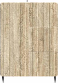 vidaXL Πλαϊνό γραφείο Sonoma Δρυς 66 x 34,5 x 91,5 εκ