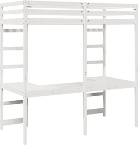 vidaXL Σκελετός κρεβατιού σοφίτας Λευκό 80 x 200 cm